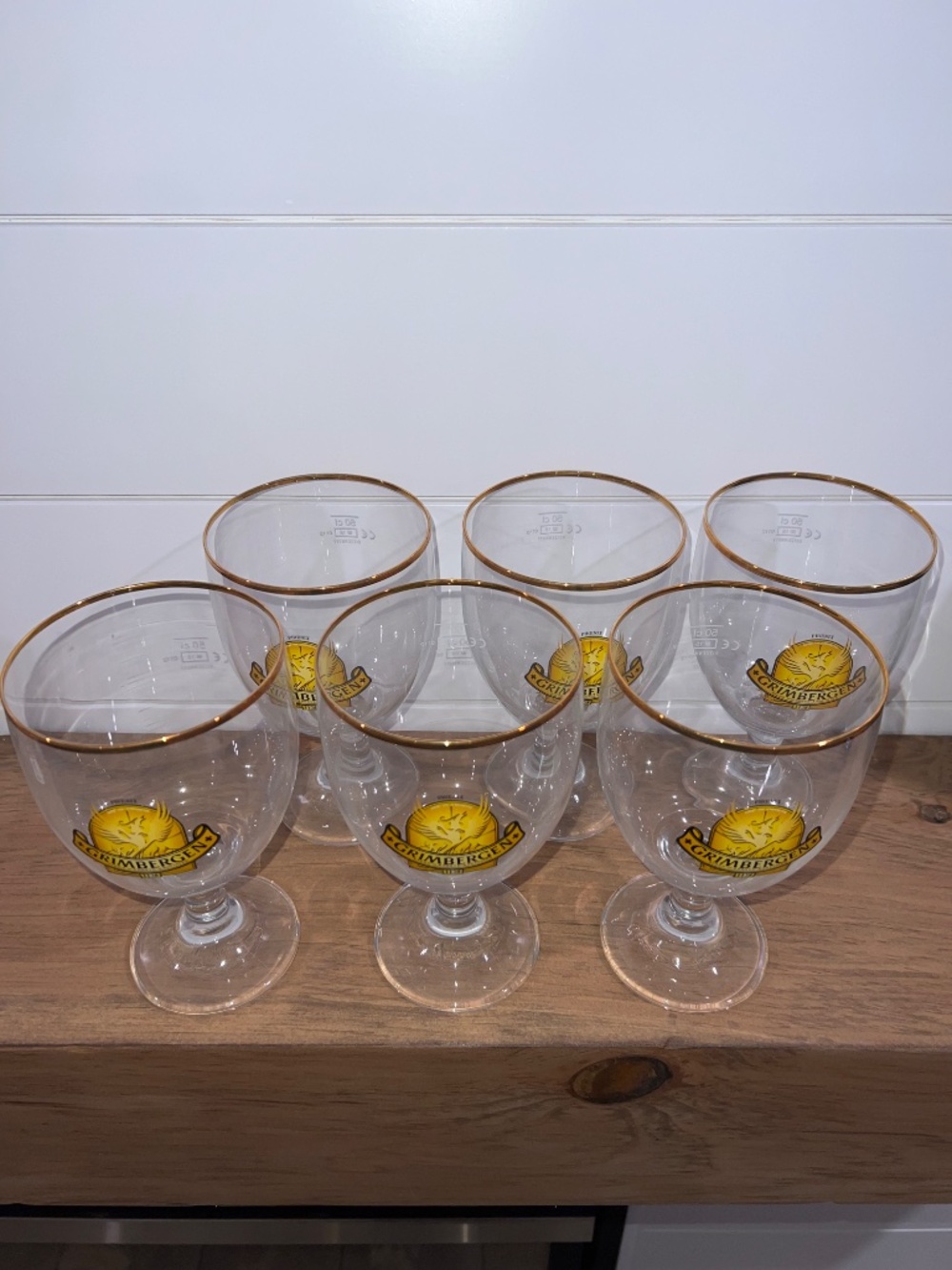 Official Ritzenhoff Grimbergen Belgian Beer Goblet with Phoenix Logo -Set of Six - Picture 4 of 8